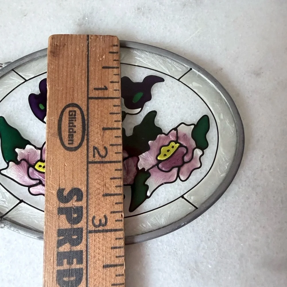 Elegant Silver flowers butterfly Home Accent sun catcher